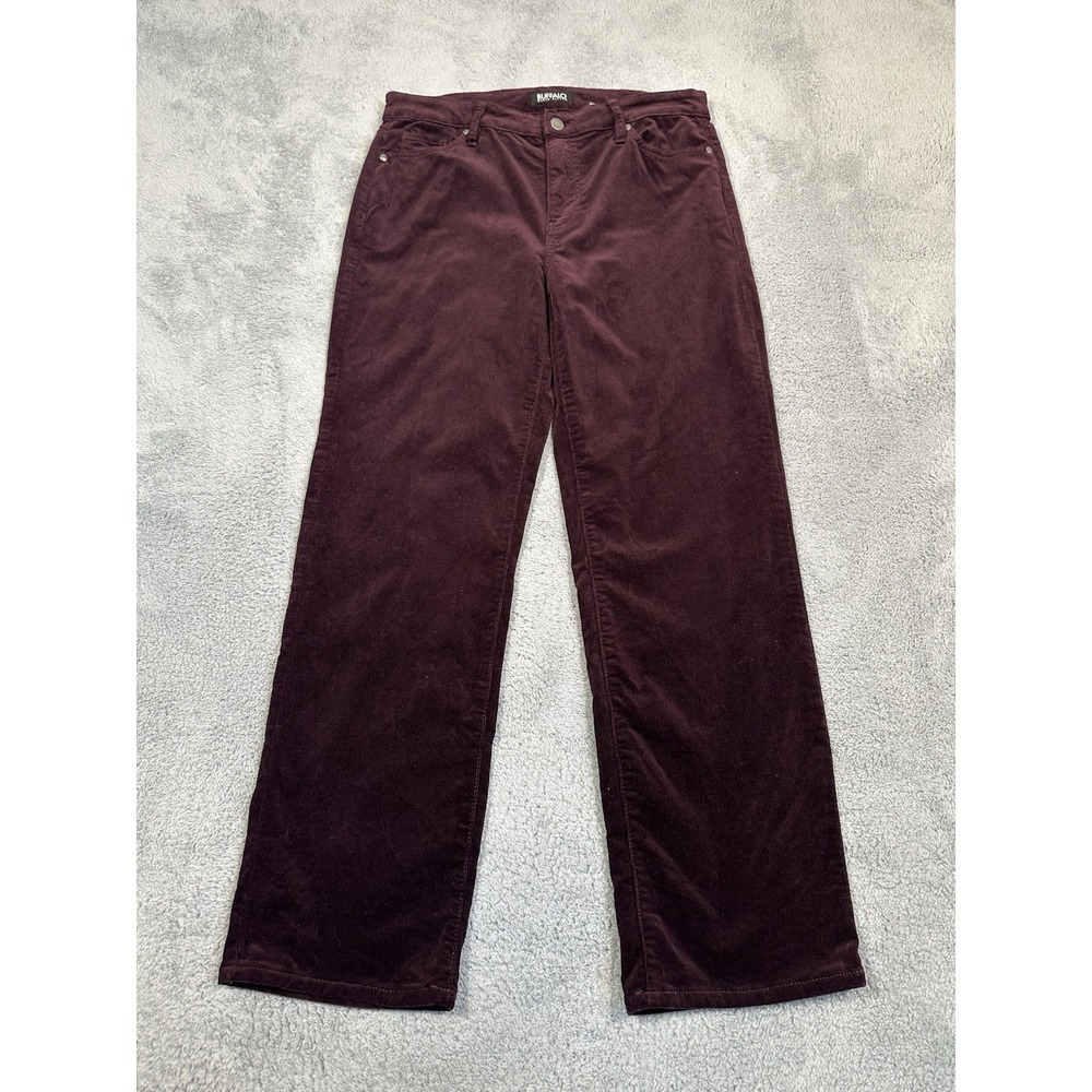 Buffalo David Bitton Pants Womens 8/29 Nyla Mulberry Corduroy Straight Leg